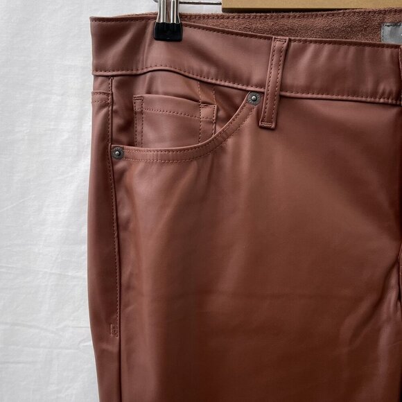Torrid Perfect Skinny Hi-Rise Faux Leather Pants‎ Brown Womens 16R NWT - Picture 12 of 15